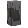 Housses de chaise de jardin 2 pcs 8 œillets 75x70x140 cm PE 