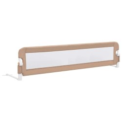 Barrière de sécurité de lit d'enfant Taupe 180x42 cm Polyester 