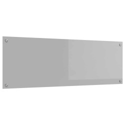 Dosseret de Cuisine Gris Clair 120x40x0,6 cm Verre Trempé 