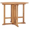Table à dîner pliable de jardin Ø90x75 cm Bois de teck solide 