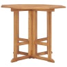Table à dîner pliable de jardin Ø90x75 cm Bois de teck solide 