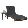 Chaise longue 2 pcs Marron 40 x 40 x 40.5 cm Poly rotin 