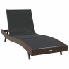 Chaise longue 2 pcs Marron 40 x 40 x 40.5 cm Poly rotin 