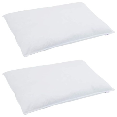 Oreillers 2 pcs Blanc 40 x 80 cm 130gsm 100% coton 