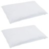 Oreillers 2 pcs Blanc 40 x 80 cm 130gsm 100% coton 
