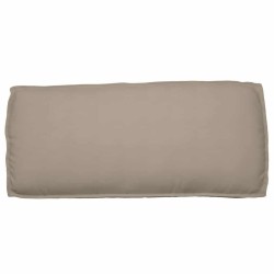 Coussin de palette taupe pour siège/dossier 120 x 50 x 12 cm en tissu Oxford 