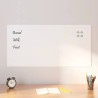 Tableau noir magnétique mural Blanc 100x50 cm Verre trempé 