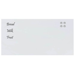 Tableau noir magnétique mural Blanc 100x50 cm Verre trempé 