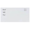 Tableau noir magnétique mural Blanc 100x50 cm Verre trempé 