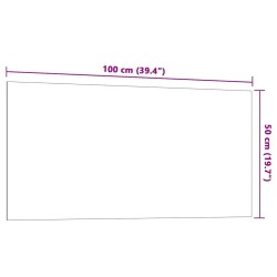 Tableau noir magnétique mural Blanc 100x50 cm Verre trempé 