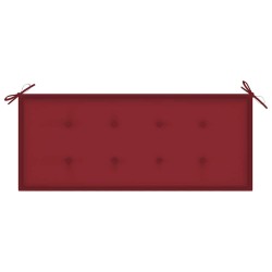 Banc de jardin empilable et coussin 128,5cm Bois de teck massif 