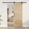 Porte Coulissante avec Quincaillerie 73.5x198.5 cm Bois Massif Pin 