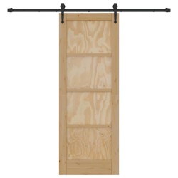 Porte Coulissante avec Quincaillerie 73.5x198.5 cm Bois Massif Pin 