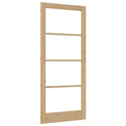 Porte Intérieure avec Verre "ORKDAL" 93x211x4 cm Bois Massif Pin 