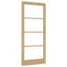 Porte Intérieure avec Verre "ORKDAL" 93x211x4 cm Bois Massif Pin 