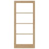 Porte Intérieure avec Verre "ORKDAL" 93x211x4 cm Bois Massif Pin 