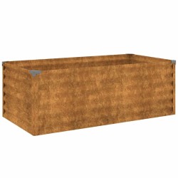 Lit surélevé de jardin 100x50x36 cm acier corten 