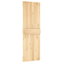 Porte coulissante et kit de quincaillerie 70x210 cm pin massif 