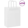 Sacs en papier 250 pcs avec poignées blanc 21x11x28 cm 