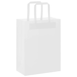 Sacs en papier 250 pcs avec poignées blanc 21x11x28 cm 