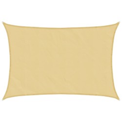 Voile d'ombrage sable 4,5x3 m 100 % polyester oxford 