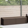 Boîte de rangement de jardin marron 220x50x58 cm résine tressée 