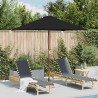 Parasol de jardin avec mât en bois noir 150x200 cm 