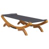 Lit de repos extérieur 100x188,5x44 cm Bois courbé Anthracite 