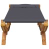 Lit de repos extérieur 100x188,5x44 cm Bois courbé Anthracite 
