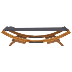 Lit de repos extérieur 100x188,5x44 cm Bois courbé Anthracite 