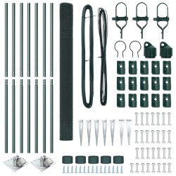 Ensemble de Piquets de Clôture Verts Set de 2 Vert 