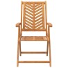 Chaises de jardin inclinables lot de 2 bois massif d'acacia 