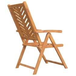 Chaises de jardin inclinables lot de 2 bois massif d'acacia 