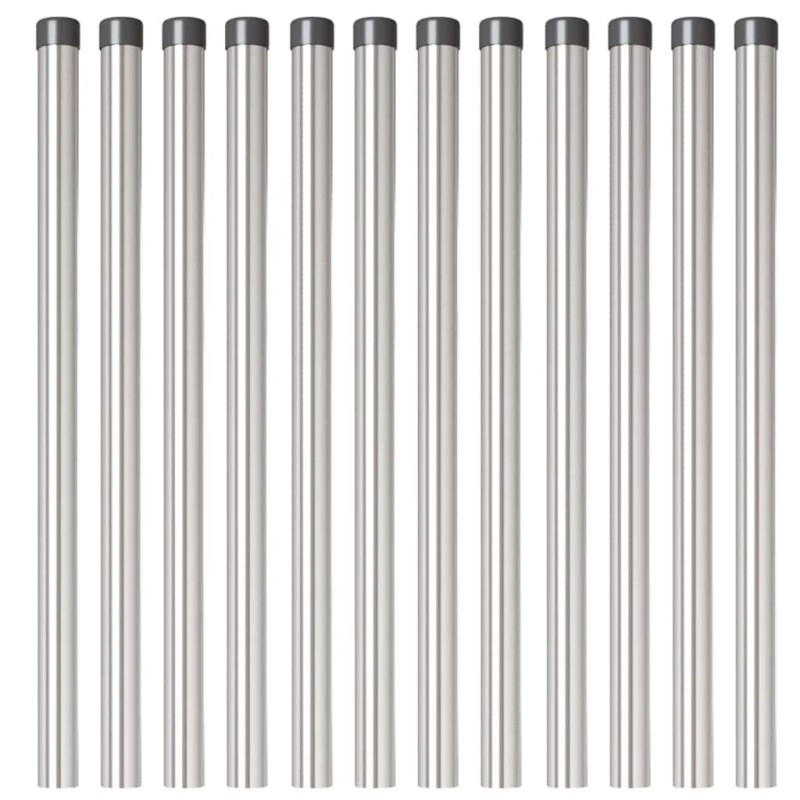 Poteaux de clôture 12 pcs Argent 50 cm Acier galvanisé 