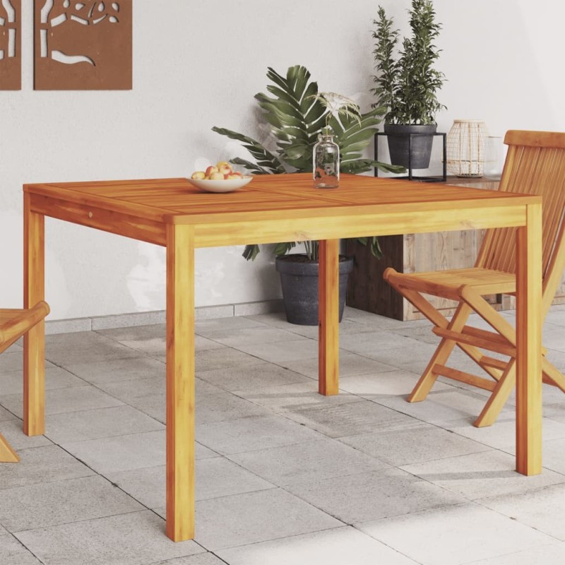 Table à manger de jardin 110x110x75 cm bois d'acacia massif Table à manger de jardin 110x110x75 cm bois d'acacia massif
