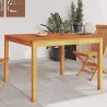 Table à manger de jardin 110x110x75 cm bois d'acacia massif 
