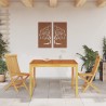 Table à manger de jardin 110x110x75 cm bois d'acacia massif 