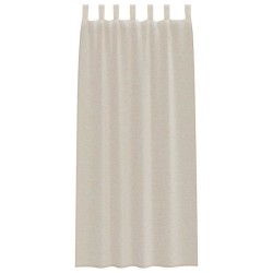 Rideaux avec des rideaux 2 pcs Sable 140 x 260 cm Polyester 