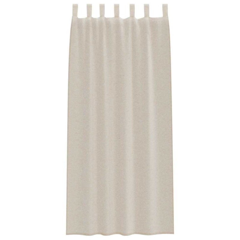 Rideaux avec des rideaux 2 pcs Sable 140 x 260 cm Polyester 