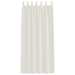 Rideaux avec des rideaux 2 pcs Crème 140 x 260 cm Polyester 