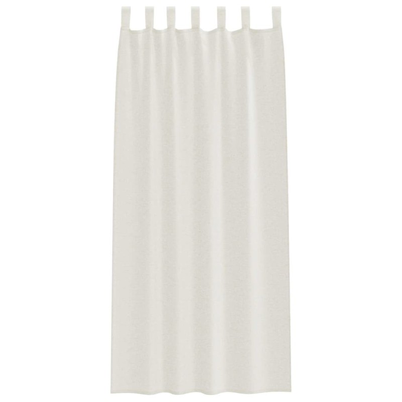 Rideaux avec des rideaux 2 pcs Crème 140 x 260 cm Polyester 