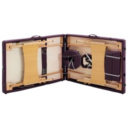 Table de massage pliable 3 zones Violet vin 