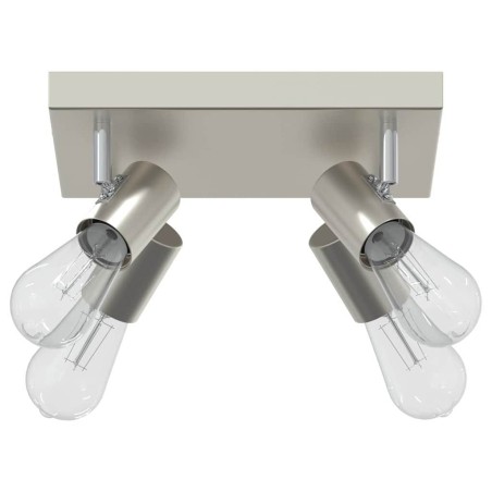 Projecteur de plafond 4 voies ajustable en nickel brossé E27 
