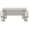 Projecteur de plafond 4 voies ajustable en nickel brossé E27 