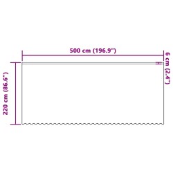Rideaux avec des rideaux Floral Blanc 500 x 220 cm Polyester 