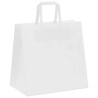Sacs en papier 50 pcs avec poignées blanc 26x17x25 cm 