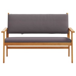 Banc de jardin avec coussins en bois d'acacia 