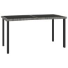 Table à dîner de jardin Gris 140x70x73 cm Résine tressée 