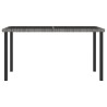 Table à dîner de jardin Gris 140x70x73 cm Résine tressée 