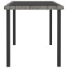 Table à dîner de jardin Gris 140x70x73 cm Résine tressée 